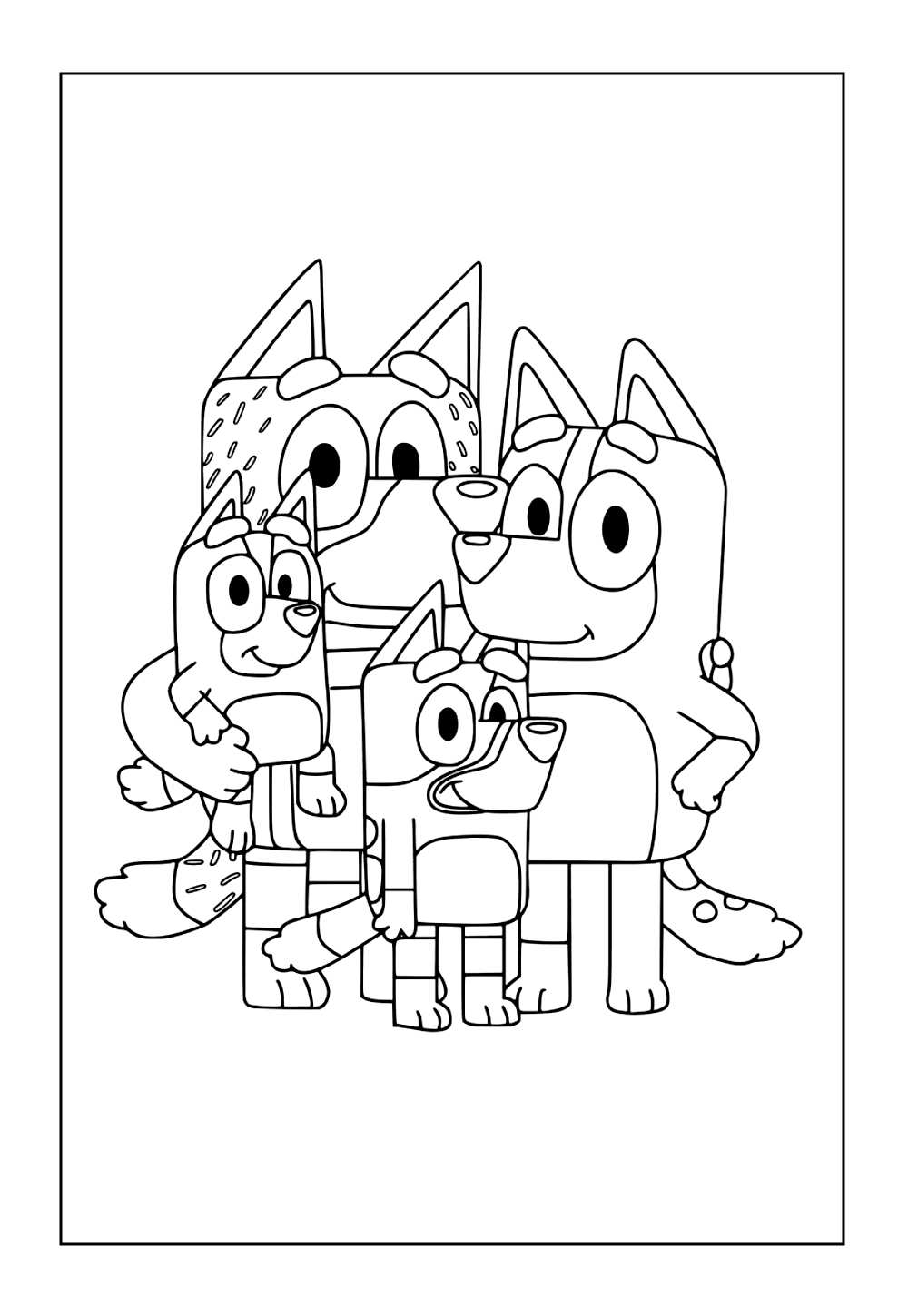 Desenhos do Bluey para colorir e pintar