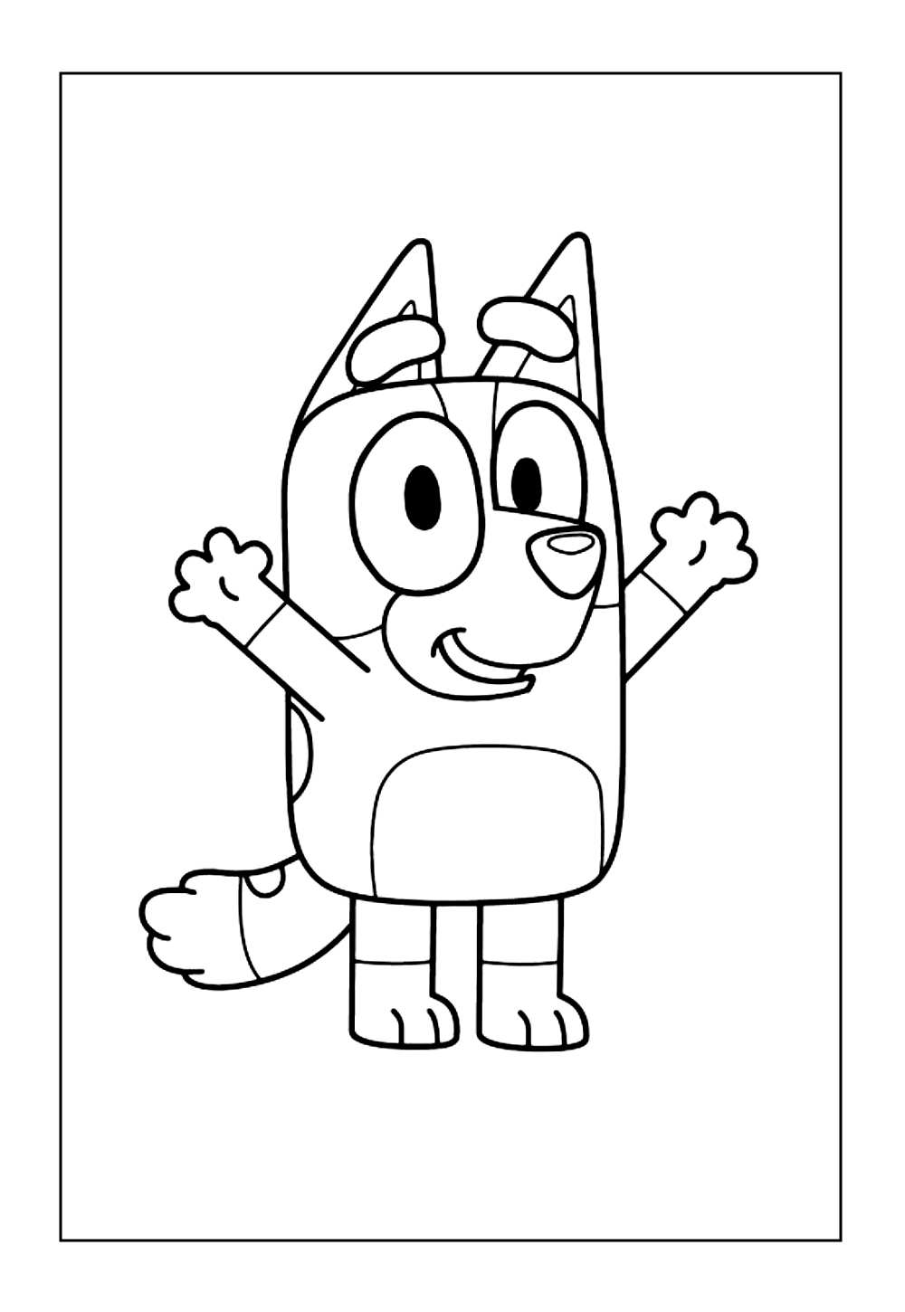Desenho de Bingo do Bluey para pintar