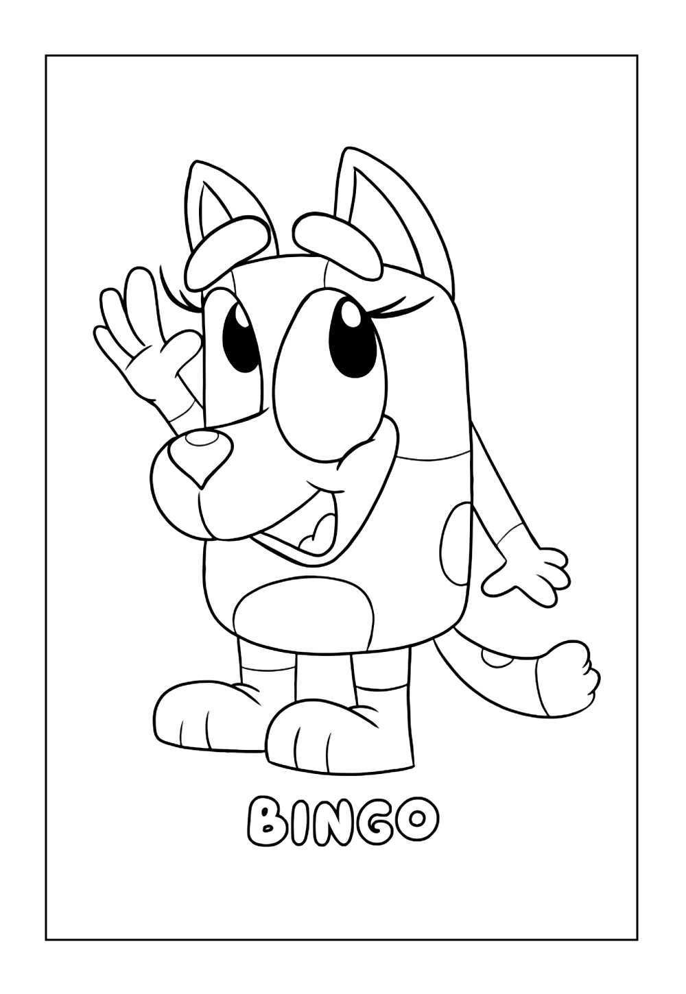 Desenho de Bingo do Bluey para colorir