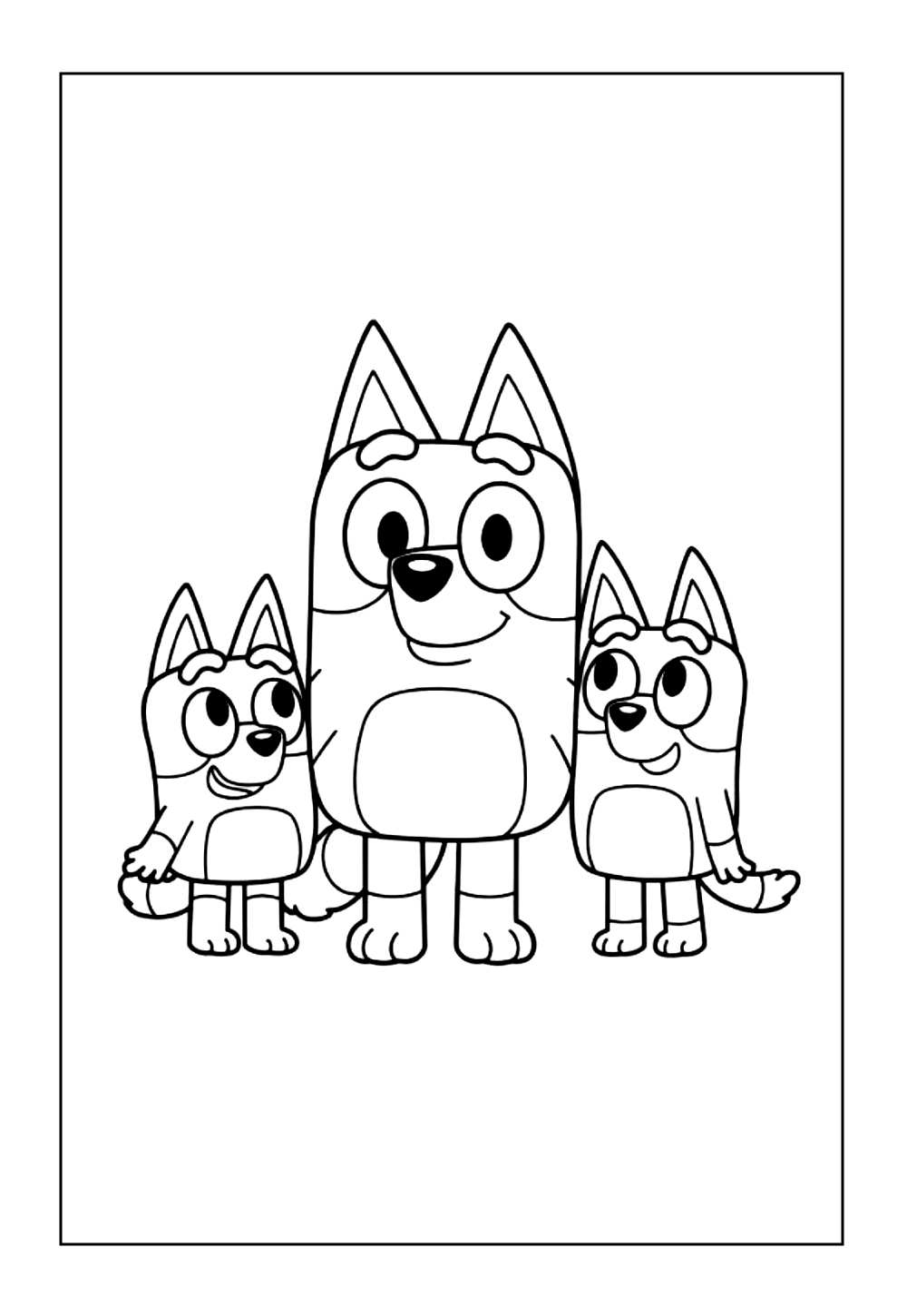 Desenho de Bluey para colorir