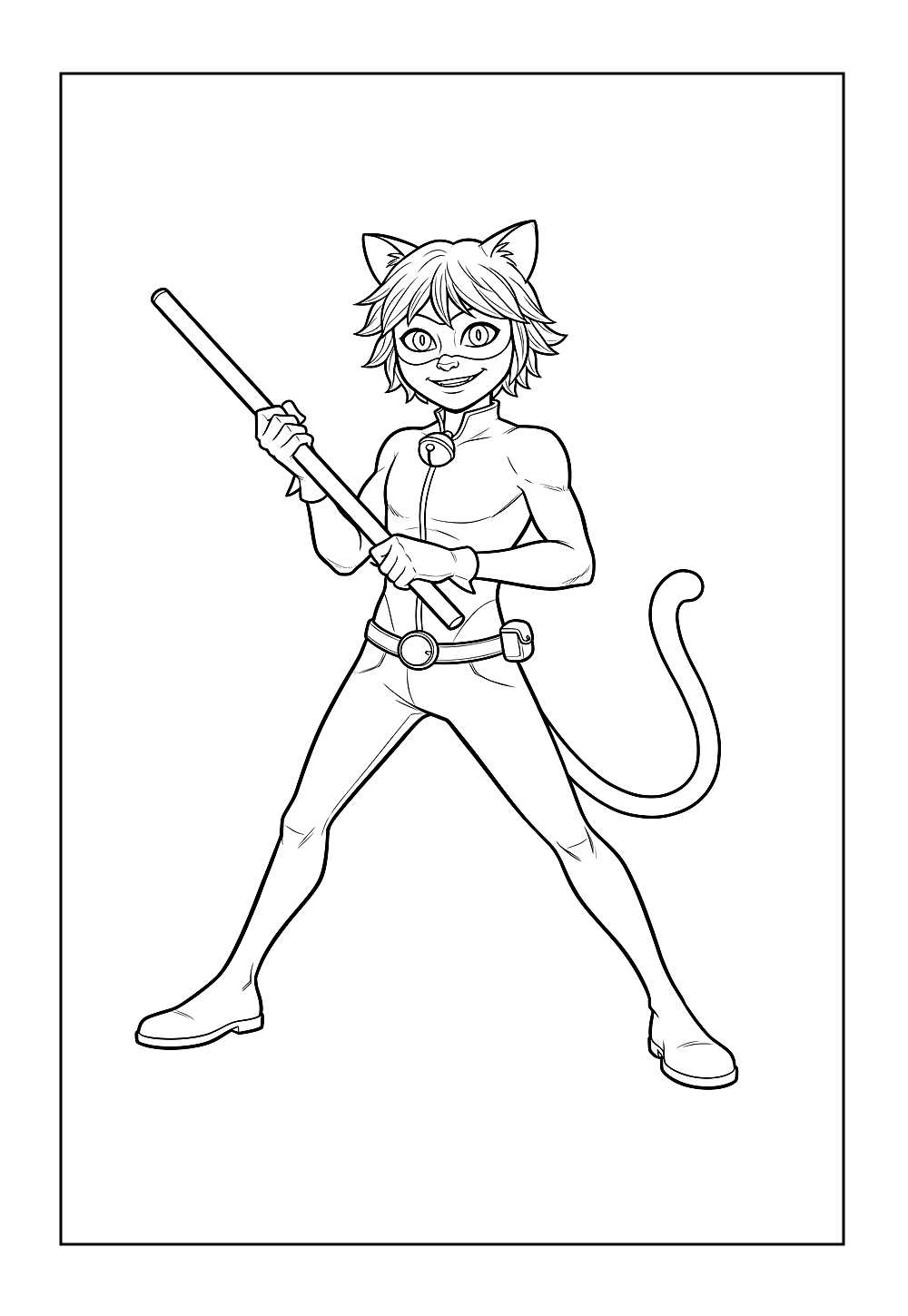 Desenho de Cat Noir para colorir