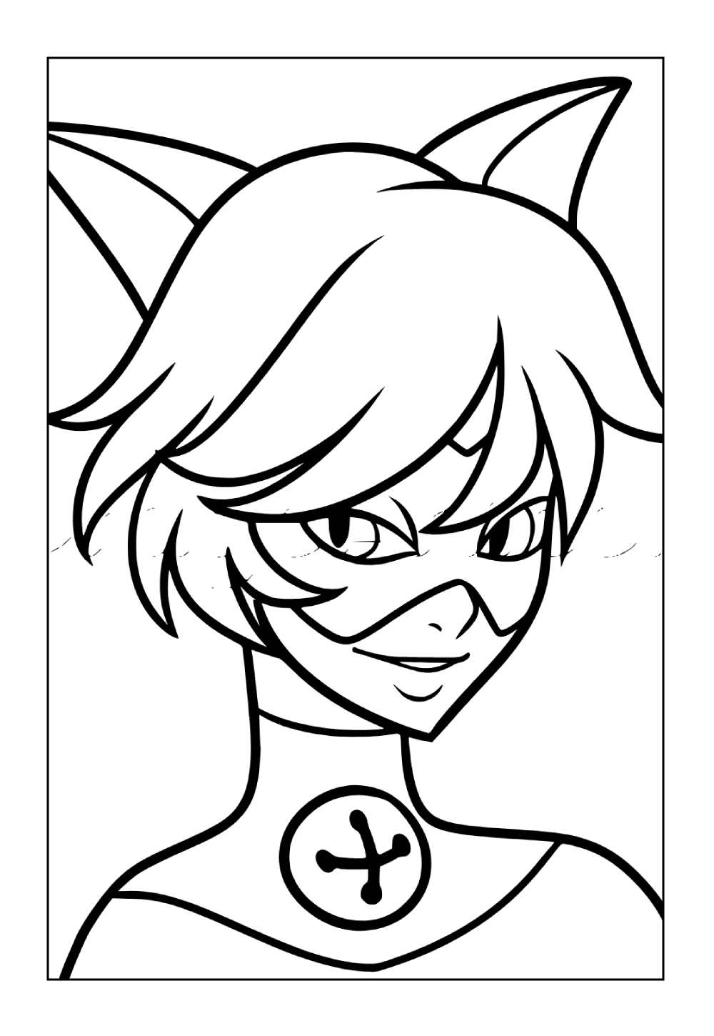 Desenho do Cat Noir para colorir