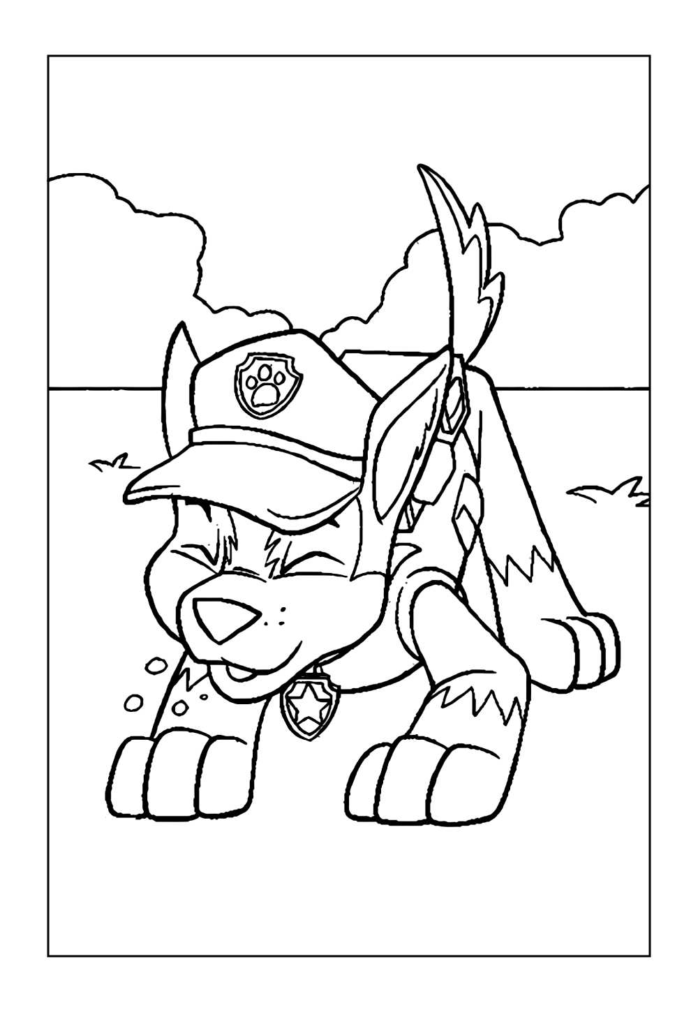 Desenho do Chase para pintar