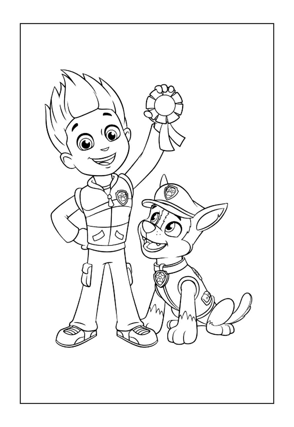 Desenho do Chase da Patrulha Canina para colorir