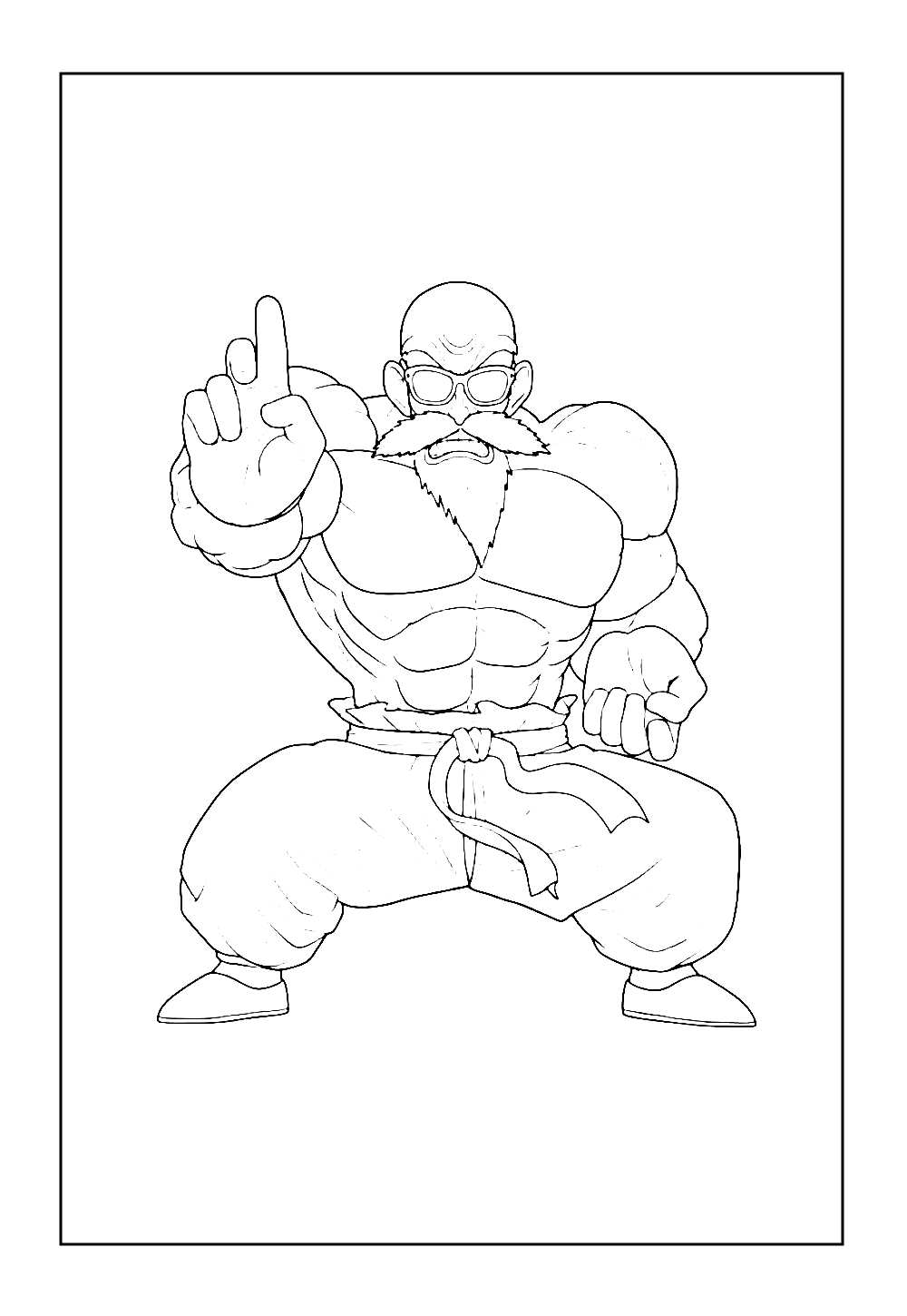 Desenho do Mestre Kame para pintar (Dragon Ball Z)