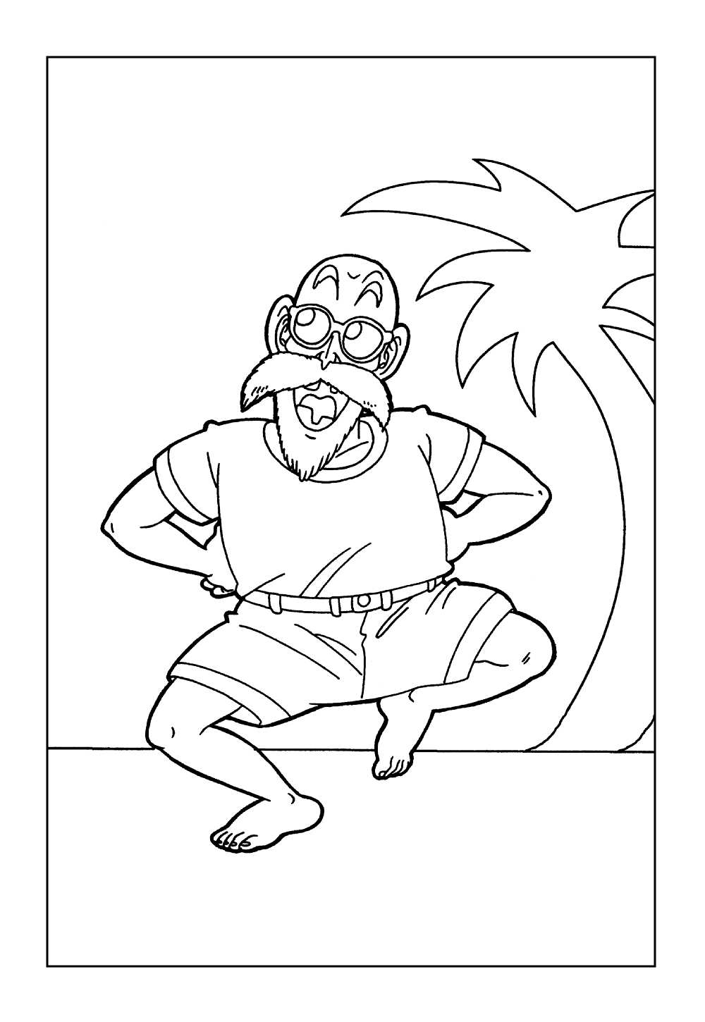 Desenho do Mestre Kame para colorir (Dragon Ball Z)