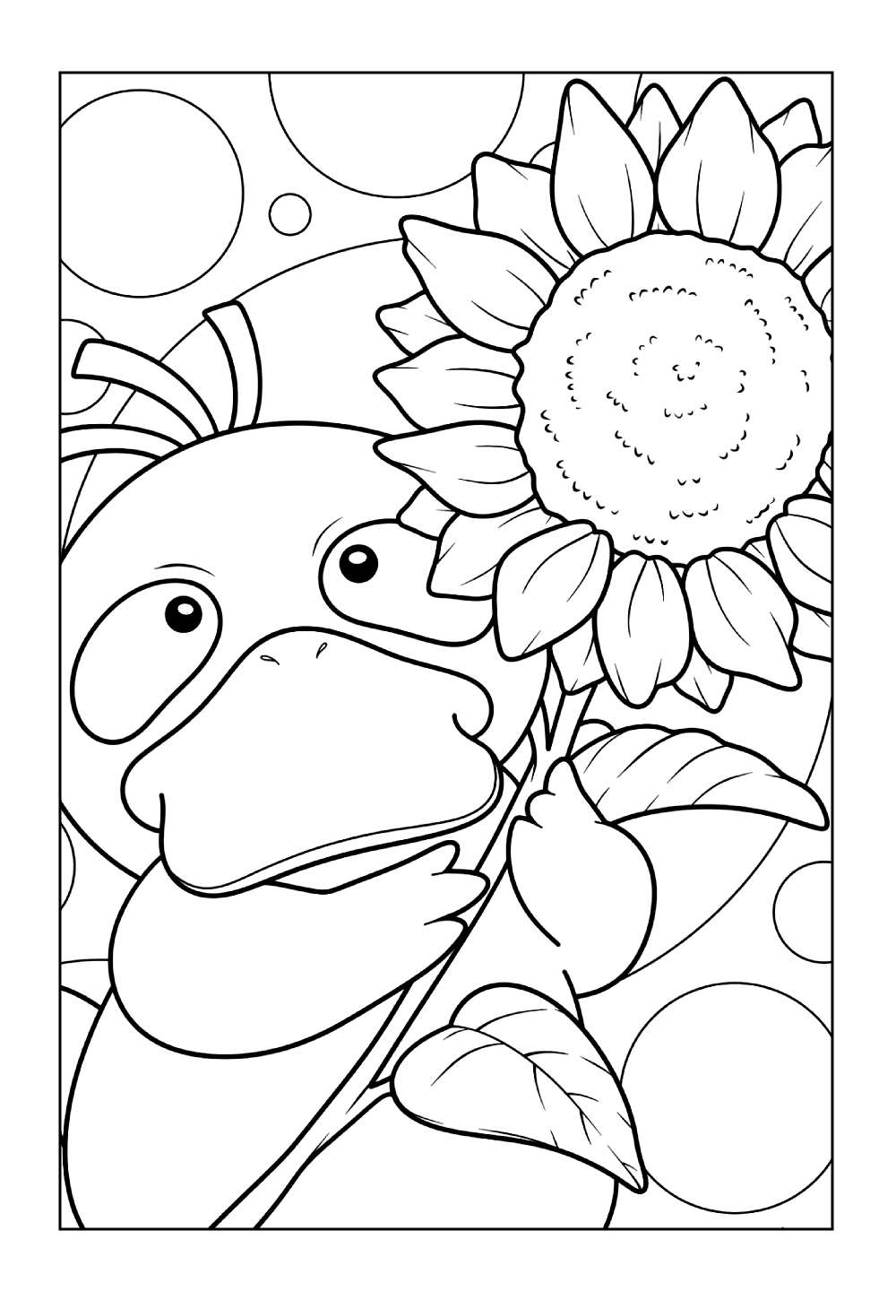 Desenho do Psyduck para colorir