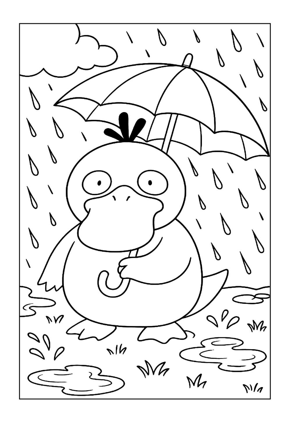 Pokémon Psyduck para colorir