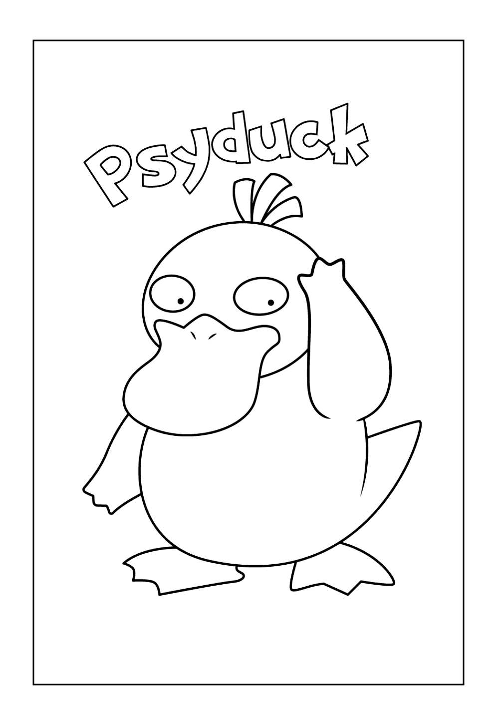 Desenhos do Pokémon Psyduck para colorir