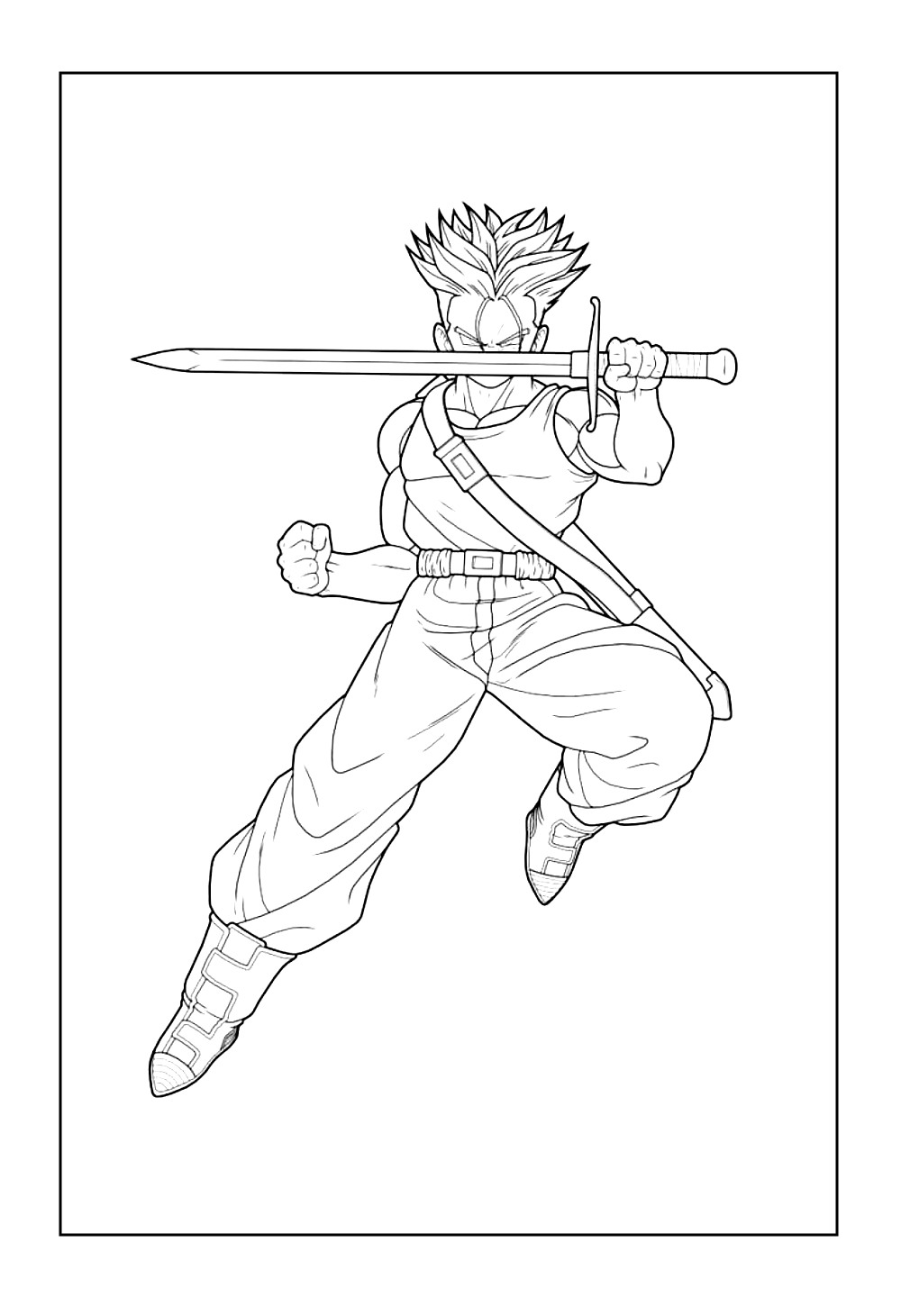 Desenho do Trunks - Dragon Ball Z - Anime