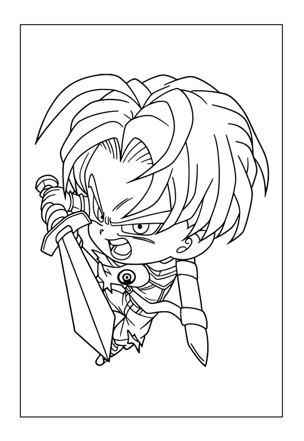 Desenho do Trunks para pintar
