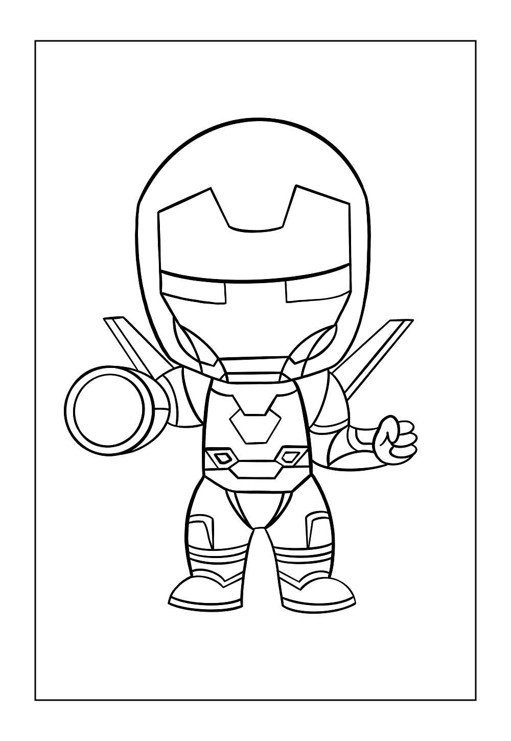 Desenho do Homem de Ferro para colorir
