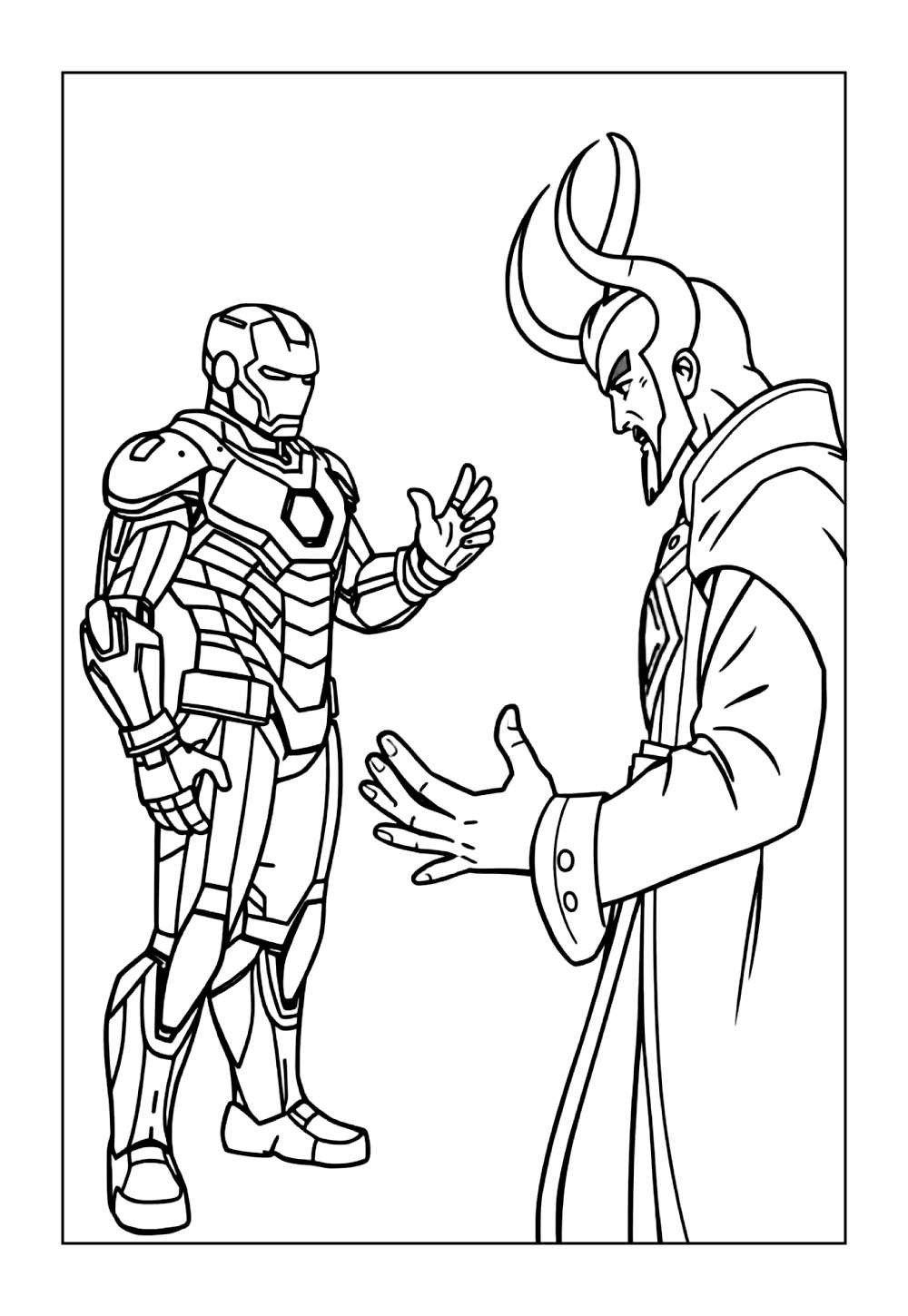 Vingadores para colorir