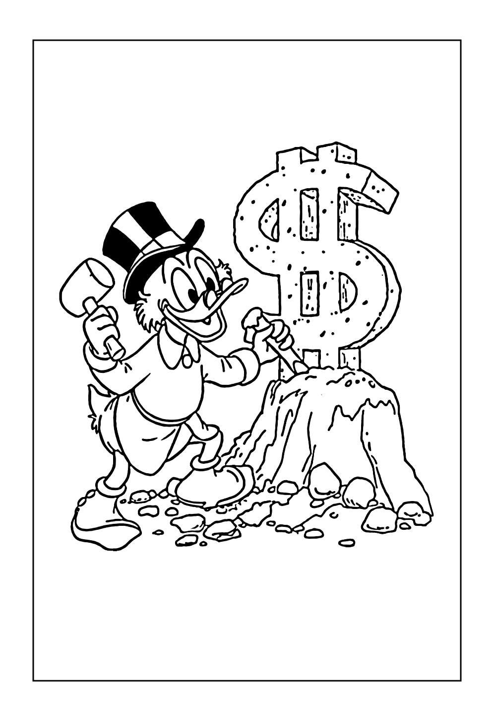 Desenho Tio Patinhas Colorir