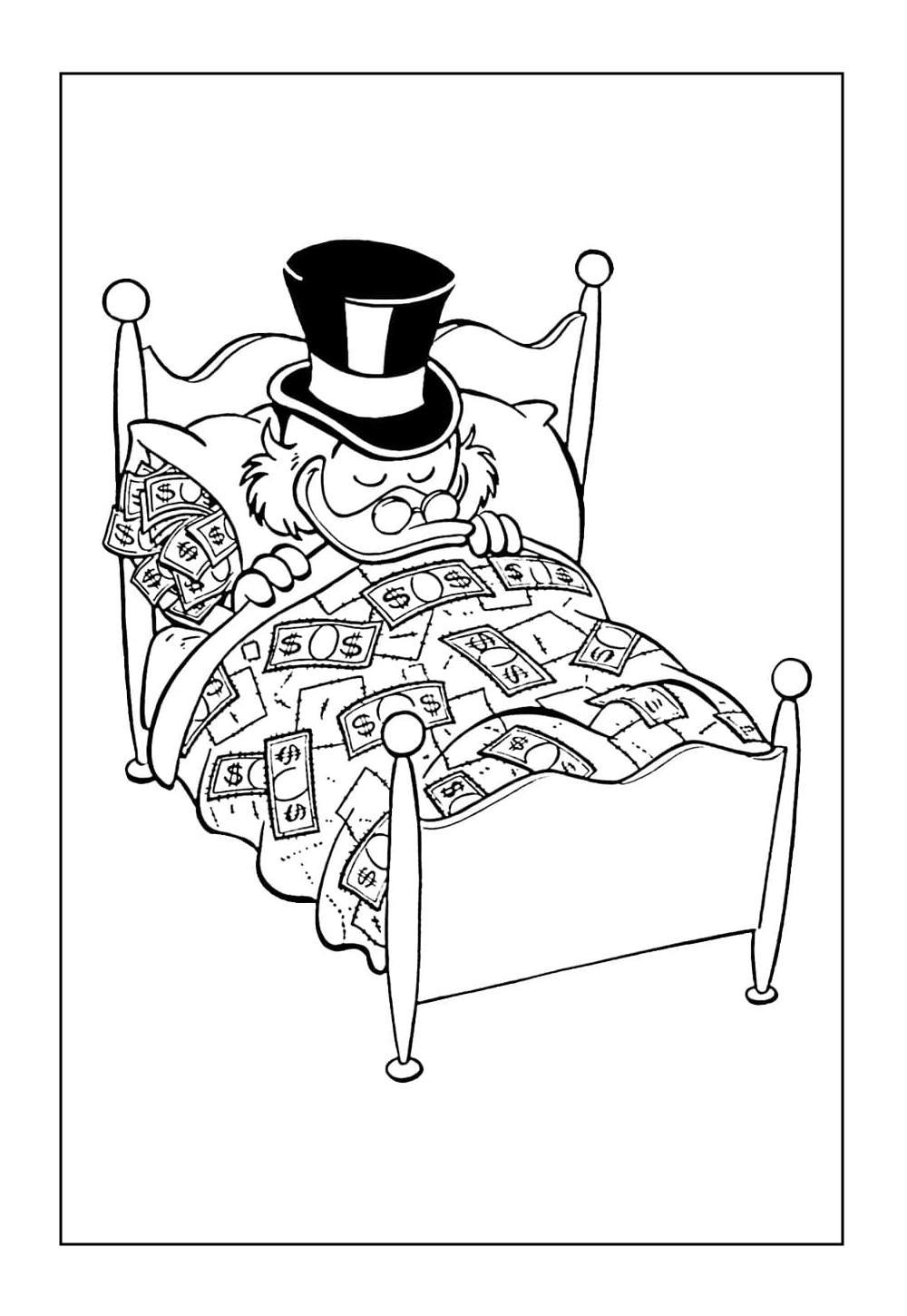 Desenhos do Tio Patinhas para imprimir e colorir