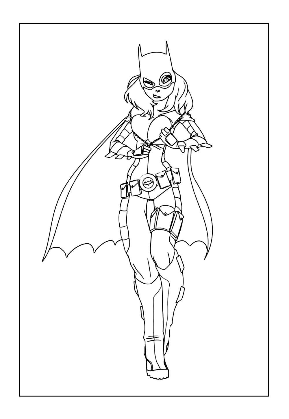 Desenho da Batgirl para colorir