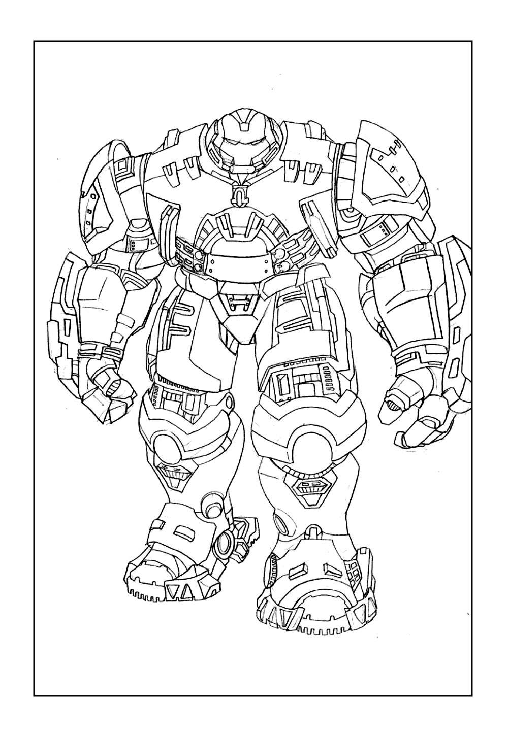 Desenho da Máquina de Combate do Homem de Ferro para colorir