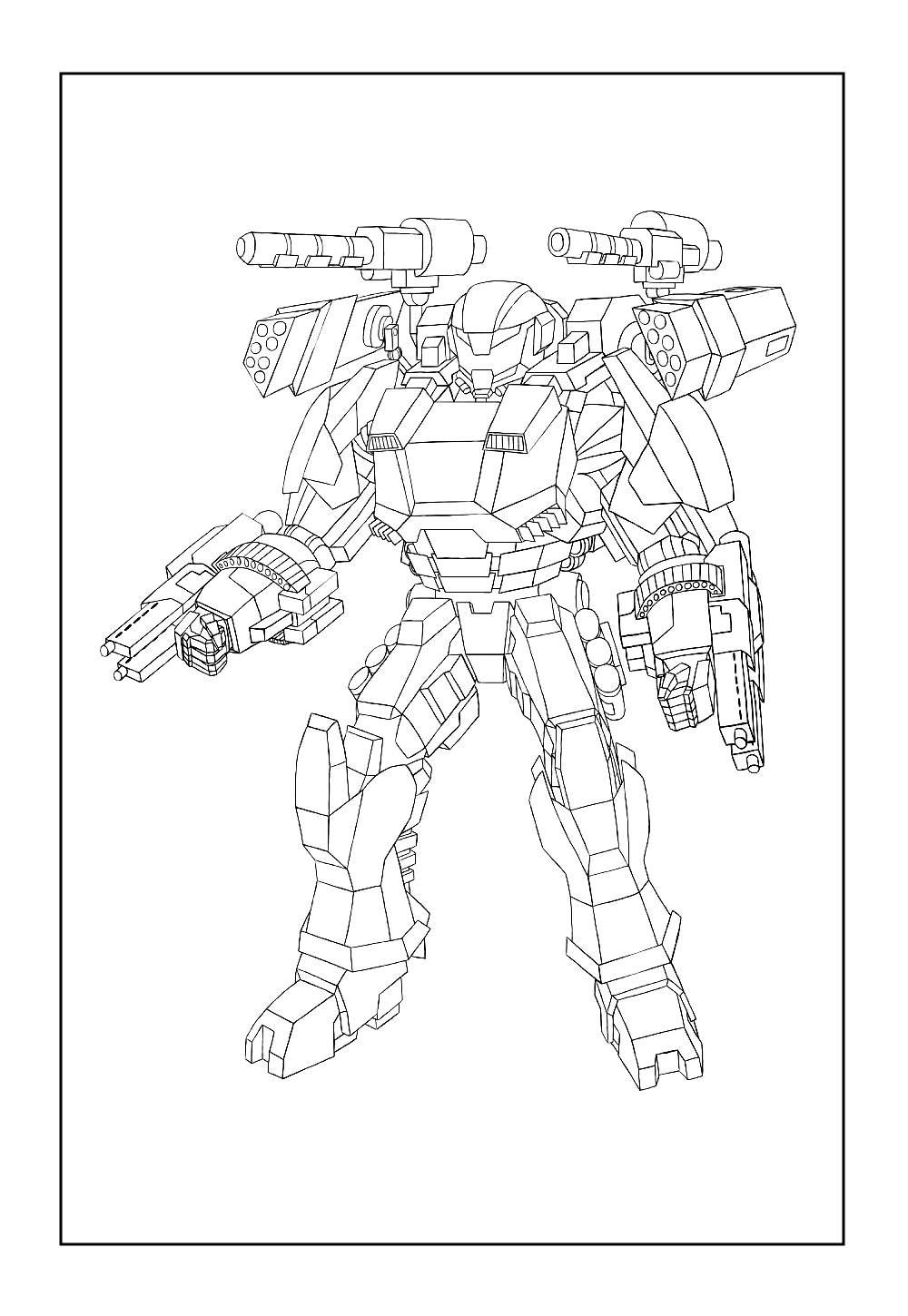 Desenho da Máquina de Combate para colorir