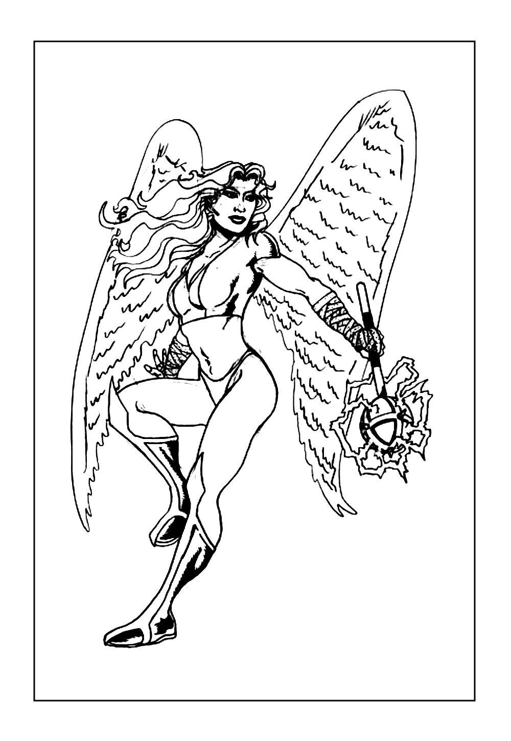 Desenho da Mulher-Gavião