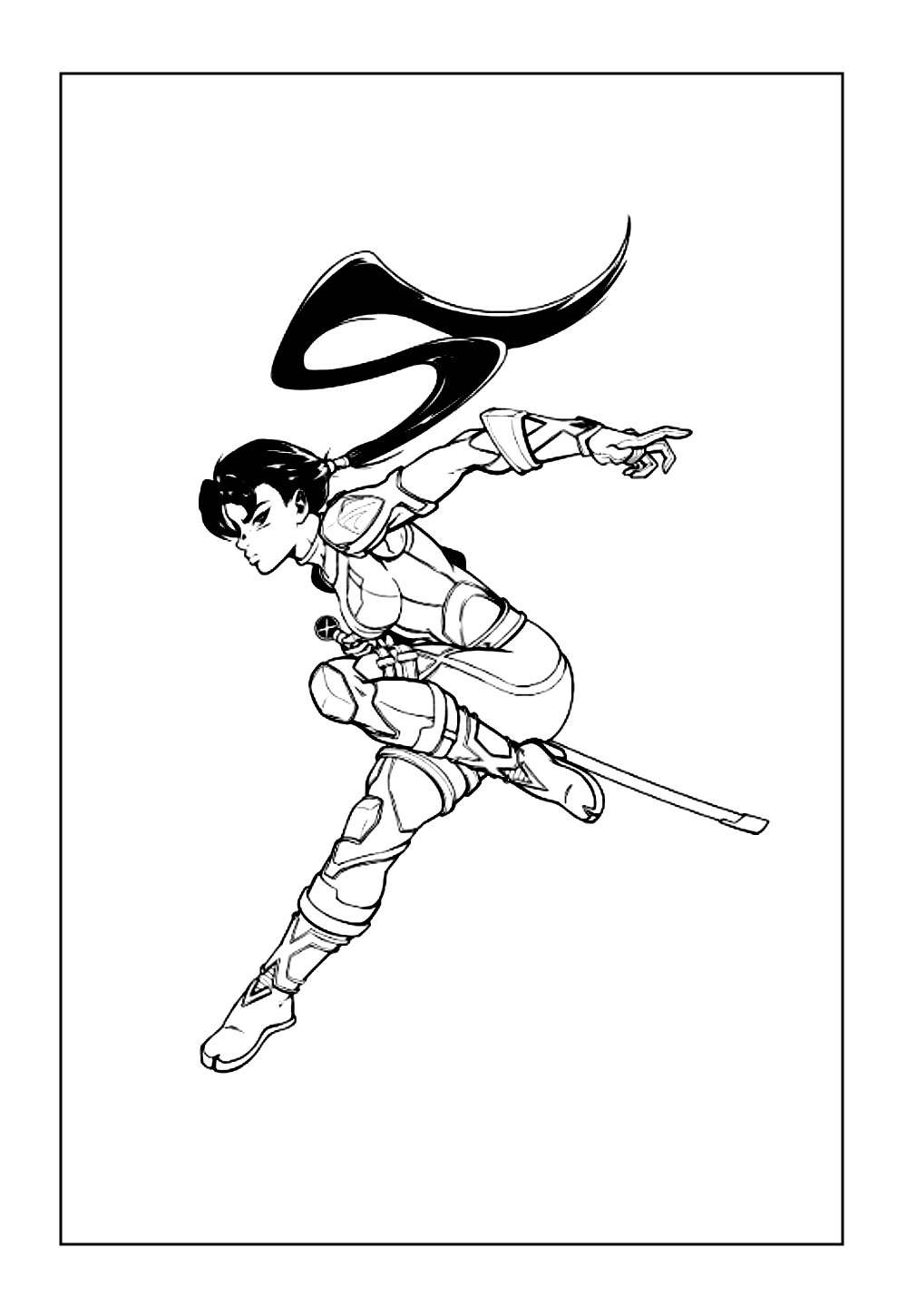 Psylocke para colorir