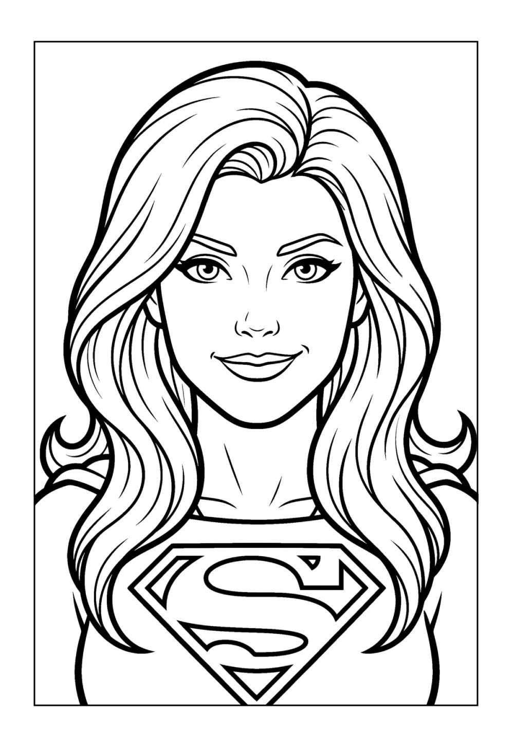 Supergirl para pintar