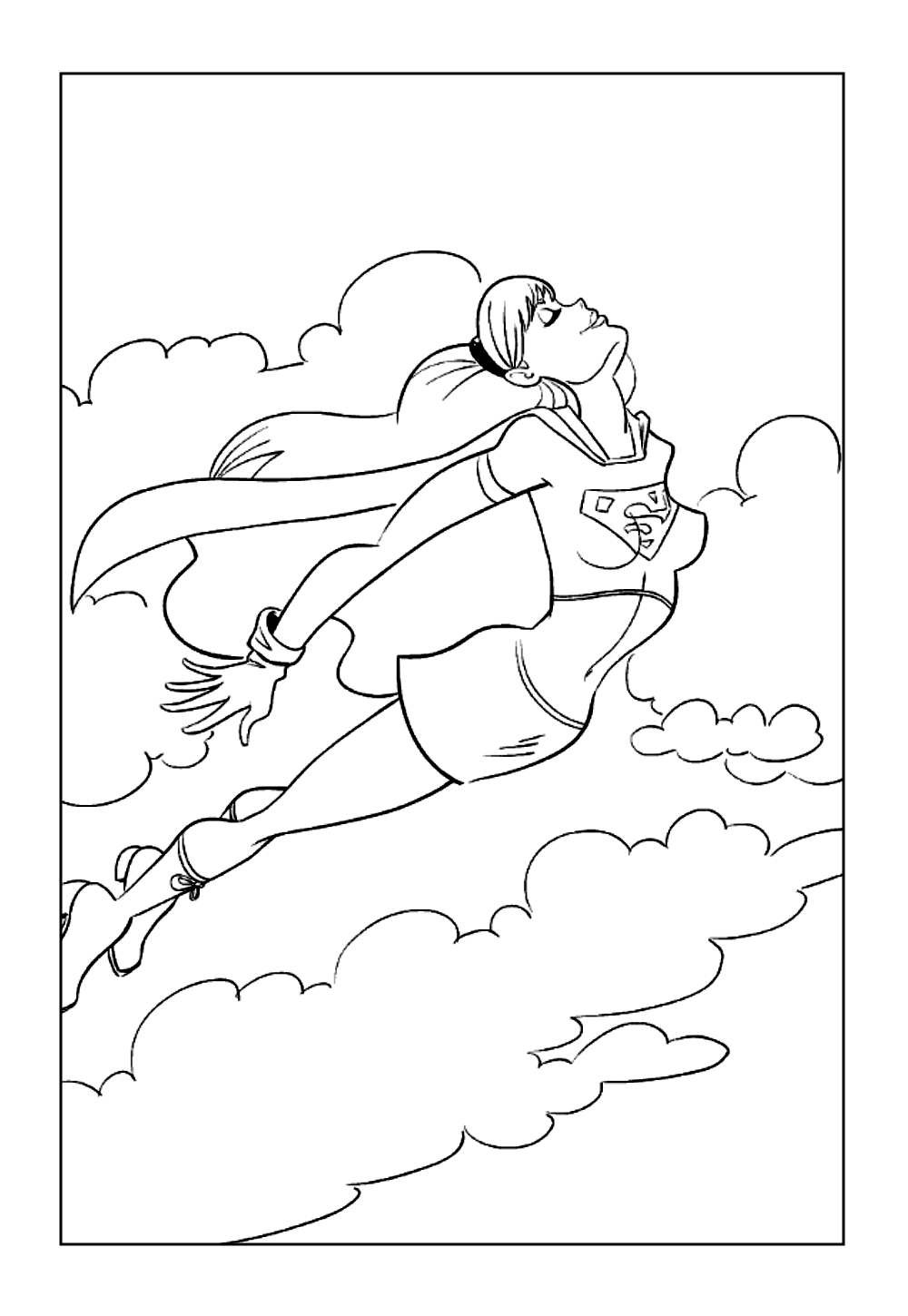 Desenhos da Supergirl para colorir