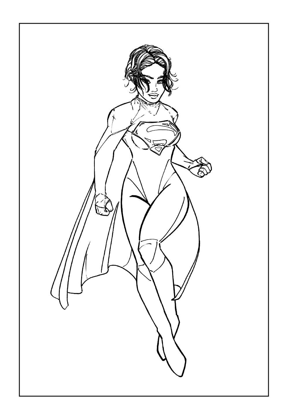 Supergirl para colorir