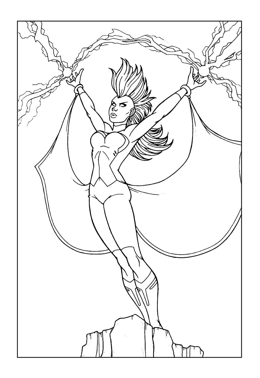 Desenho da Tempestade para pintar