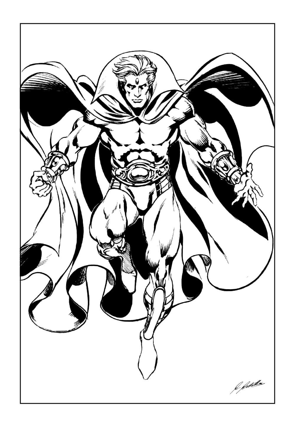 Desenho do Adam Warlock para pintar