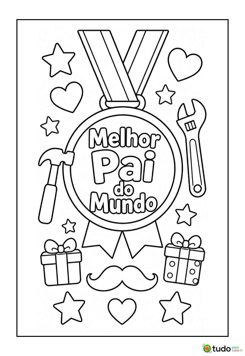 Desenho de Dia dos Pais para colorir