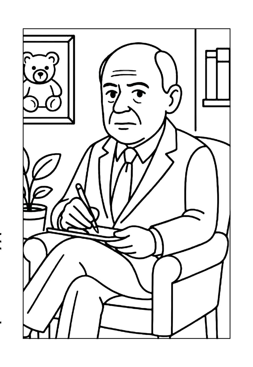 Psicólogo para pintar e colorir