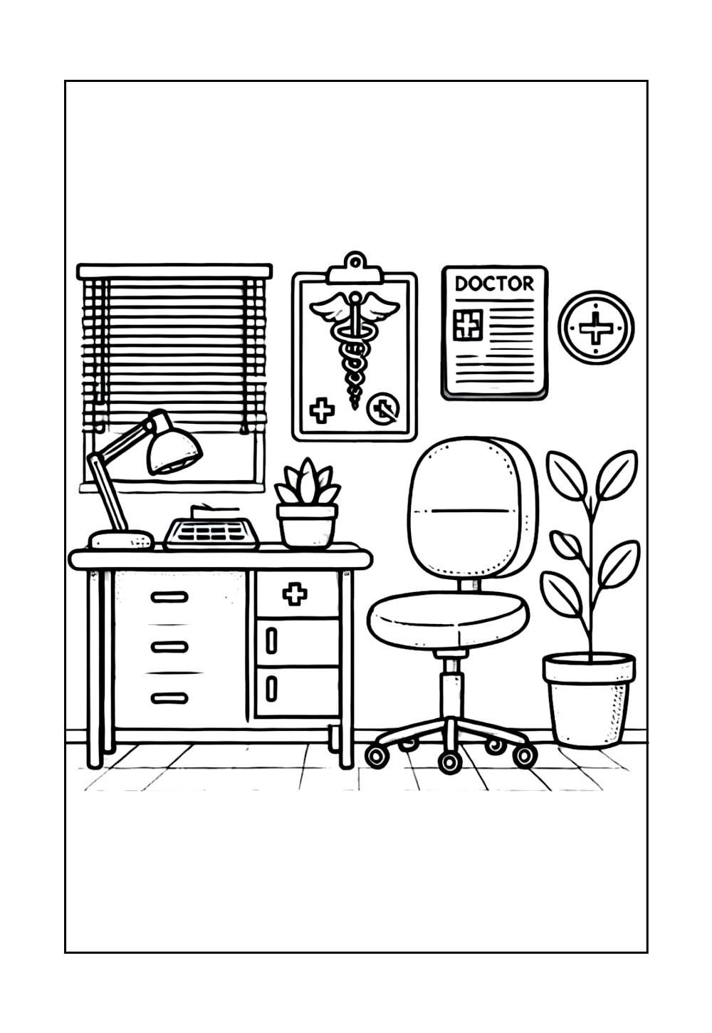 Desenho de Psicólogo para pintar e colorir