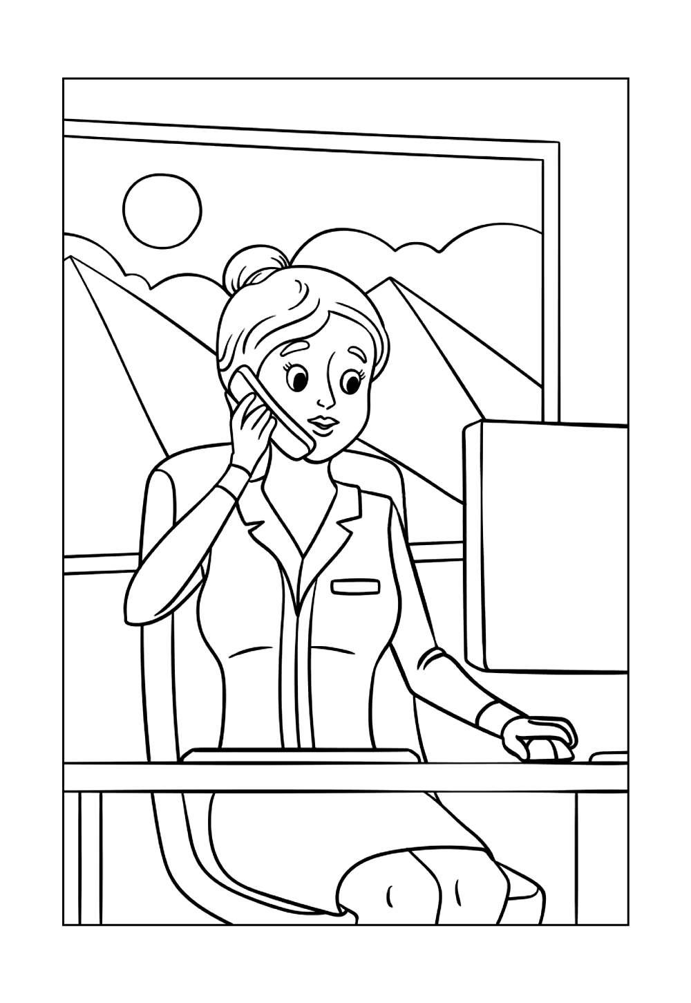 Desenhos de Psicóloga para colorir