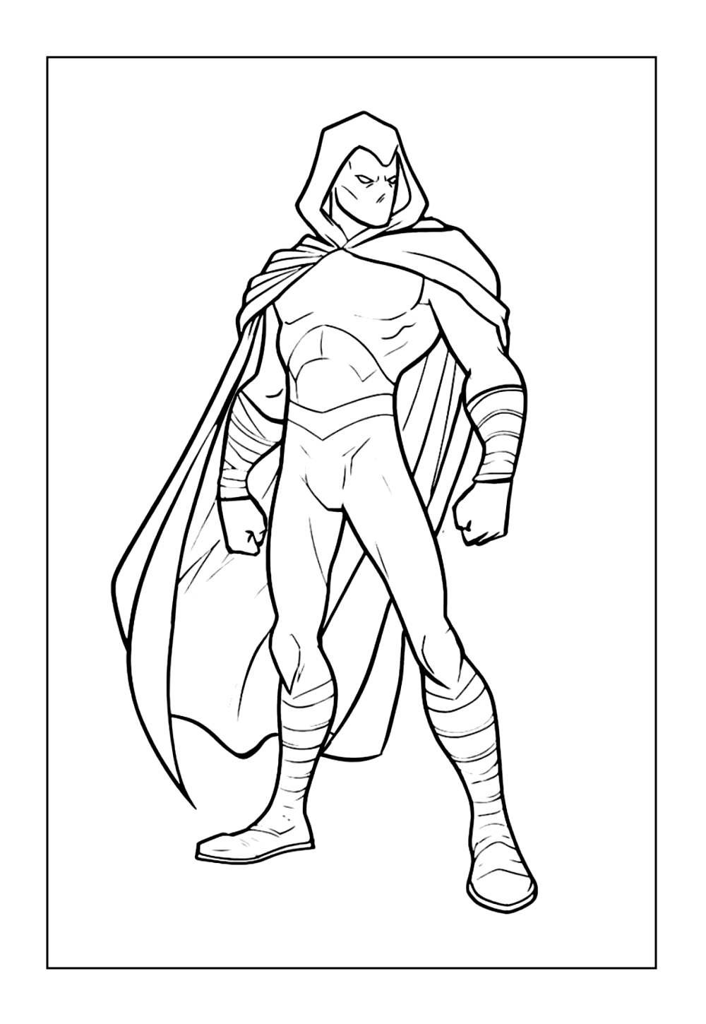 Desenho do Cavaleiro da Lua para colorir