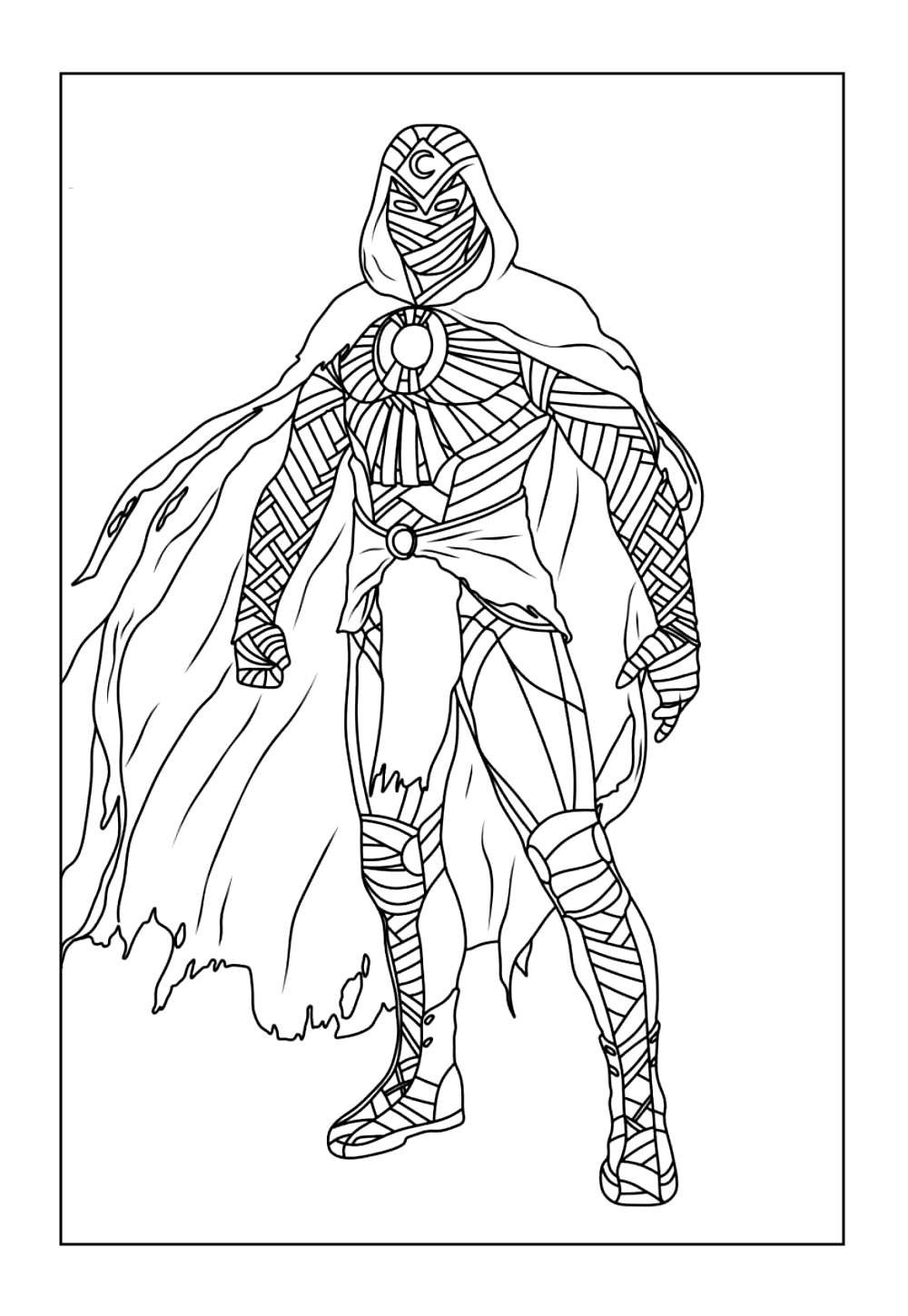Desenho da Cavaleiro da Lua para imprimir