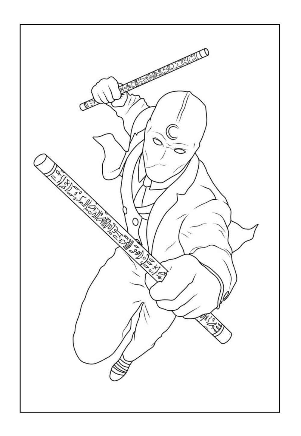 Desenho da Cavaleiro da Lua para colorir