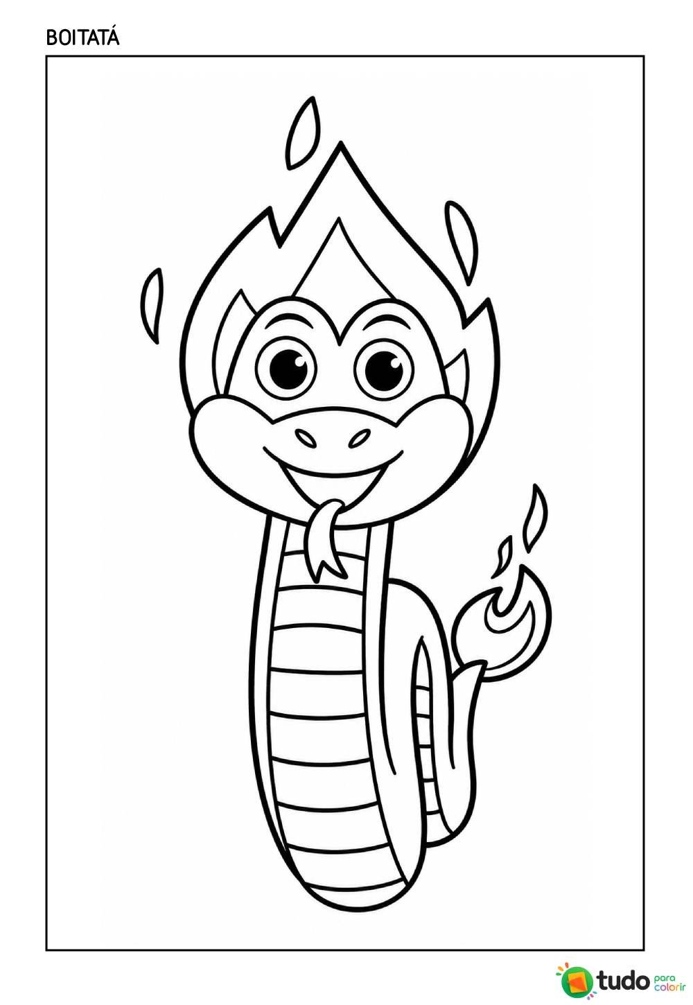 Desenho de Folclore - Boitatá