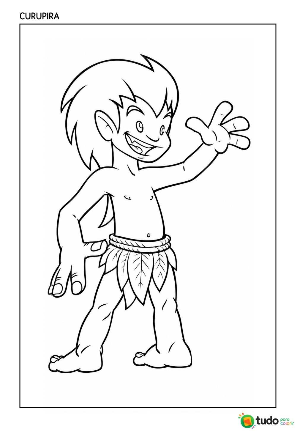 Desenho de Folclore - Curupira