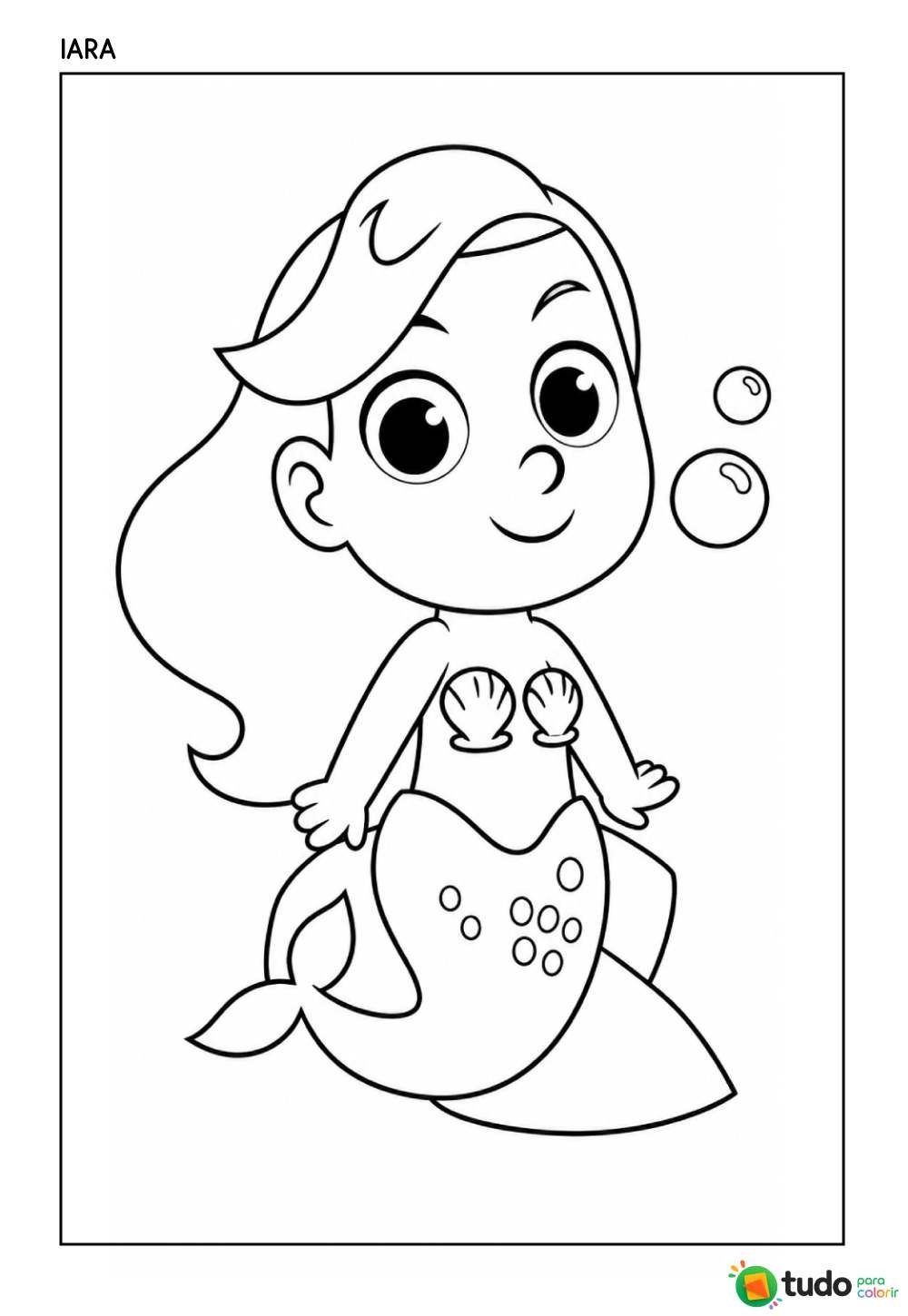 Desenho de Folclore - Iara