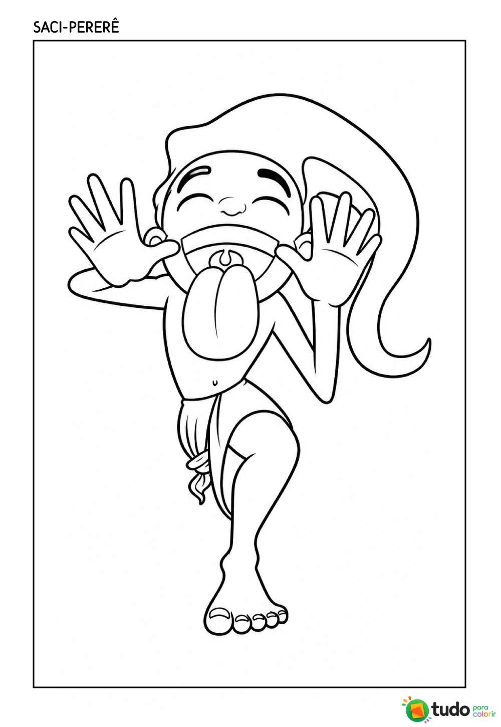 Desenho de Folclore - Saci-Pererê