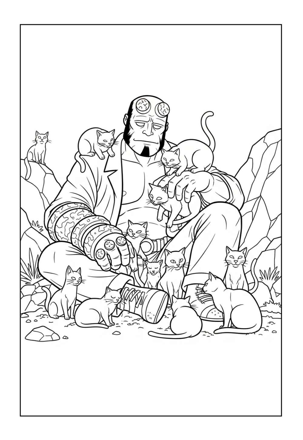 Hellboy para colorir e pintar