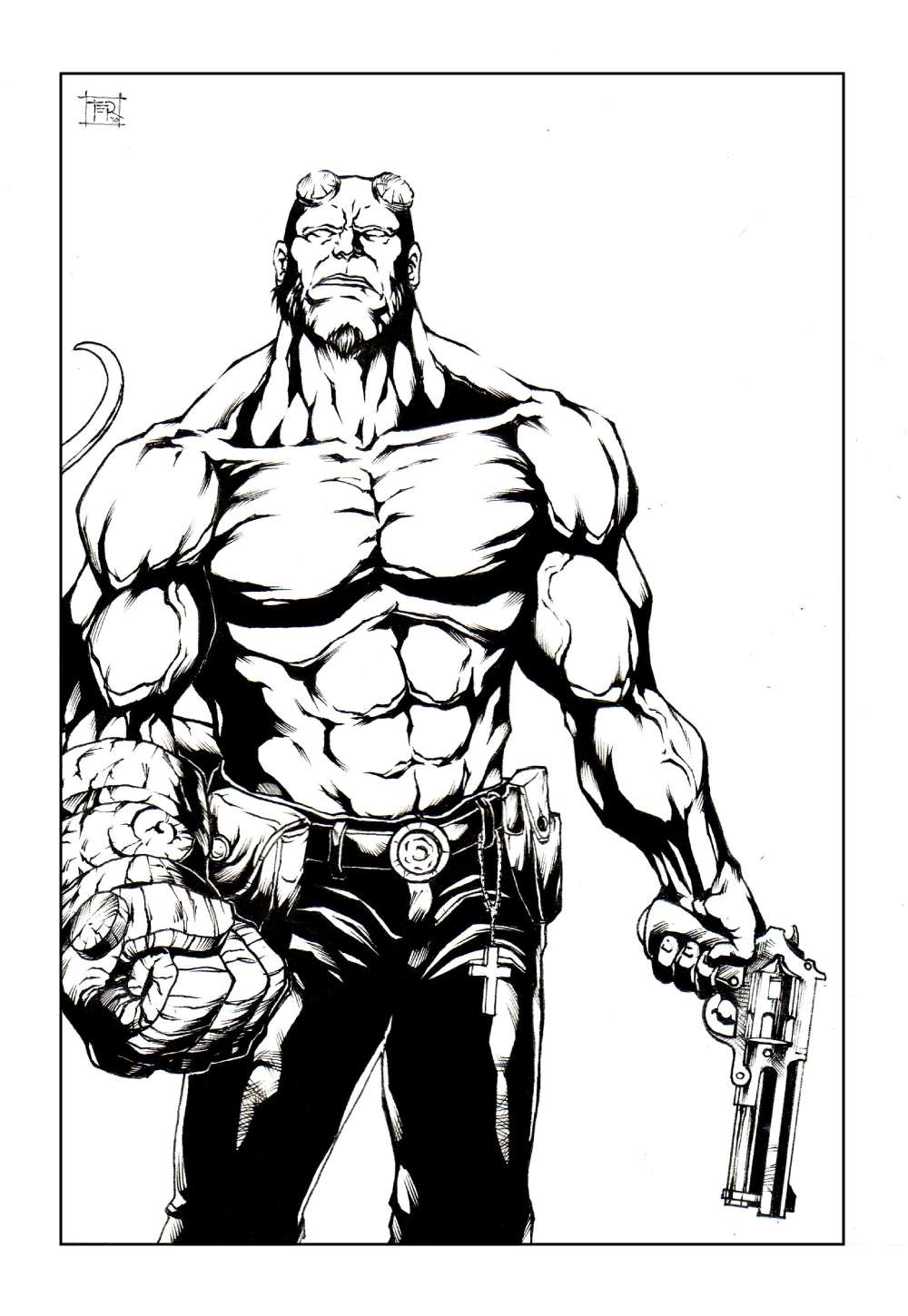 Desenho do Hellboy para imprimir