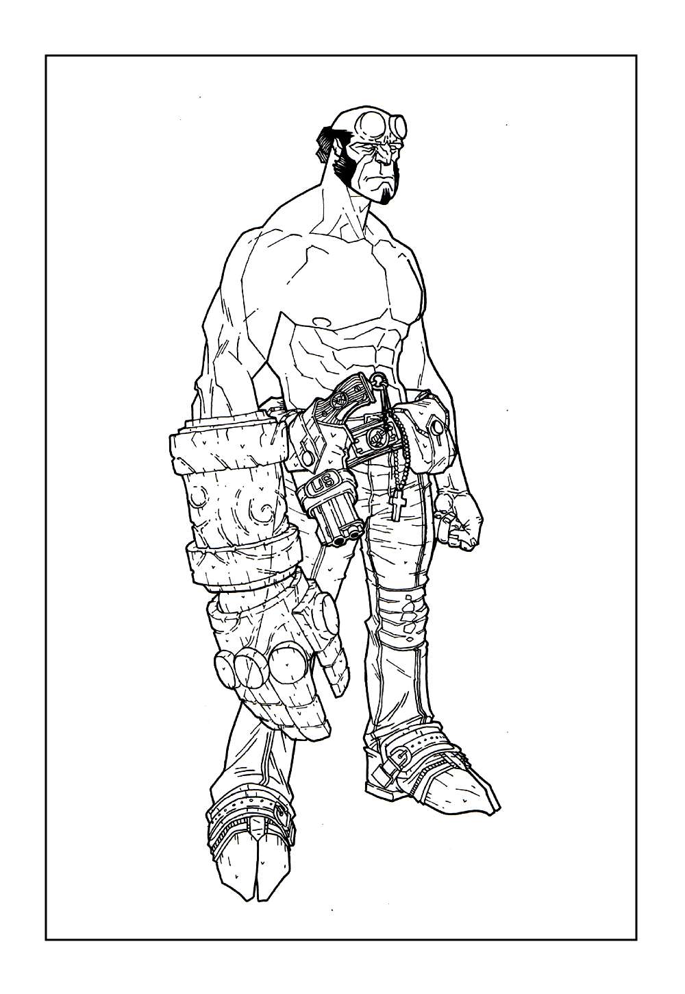 Desenho do Hellboy para colorir