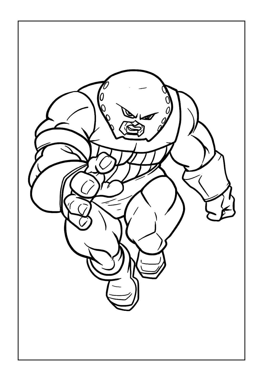 Desenho do Juggernaut para pintar