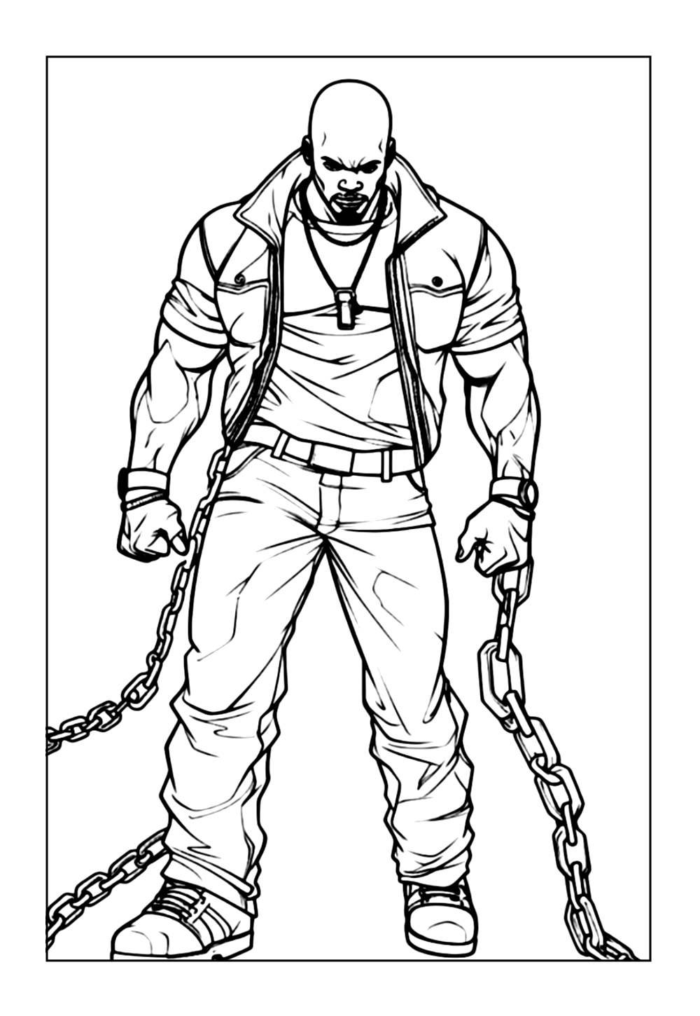 Desenho do Luke Cage para colorir