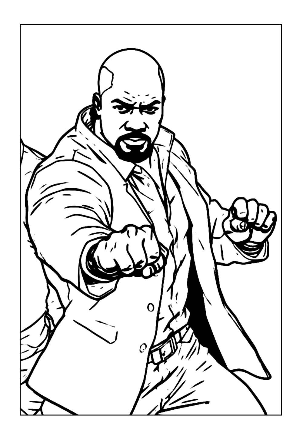 Desenho do Luke Cage para colorir