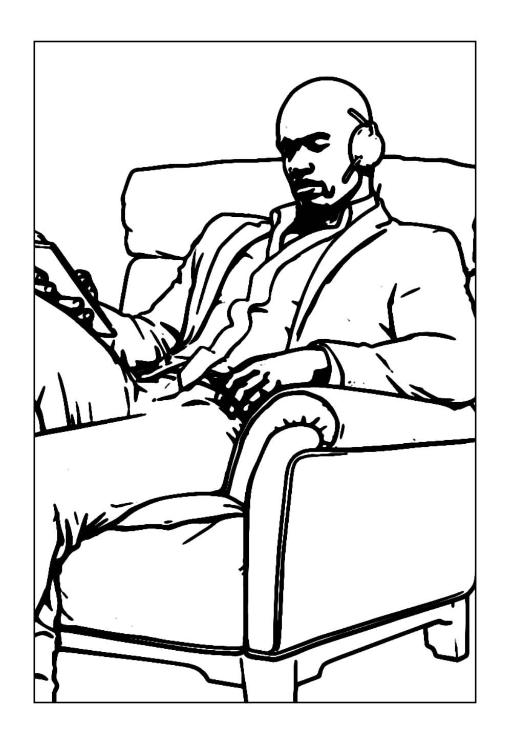 Desenho do Luke Cage para pintar