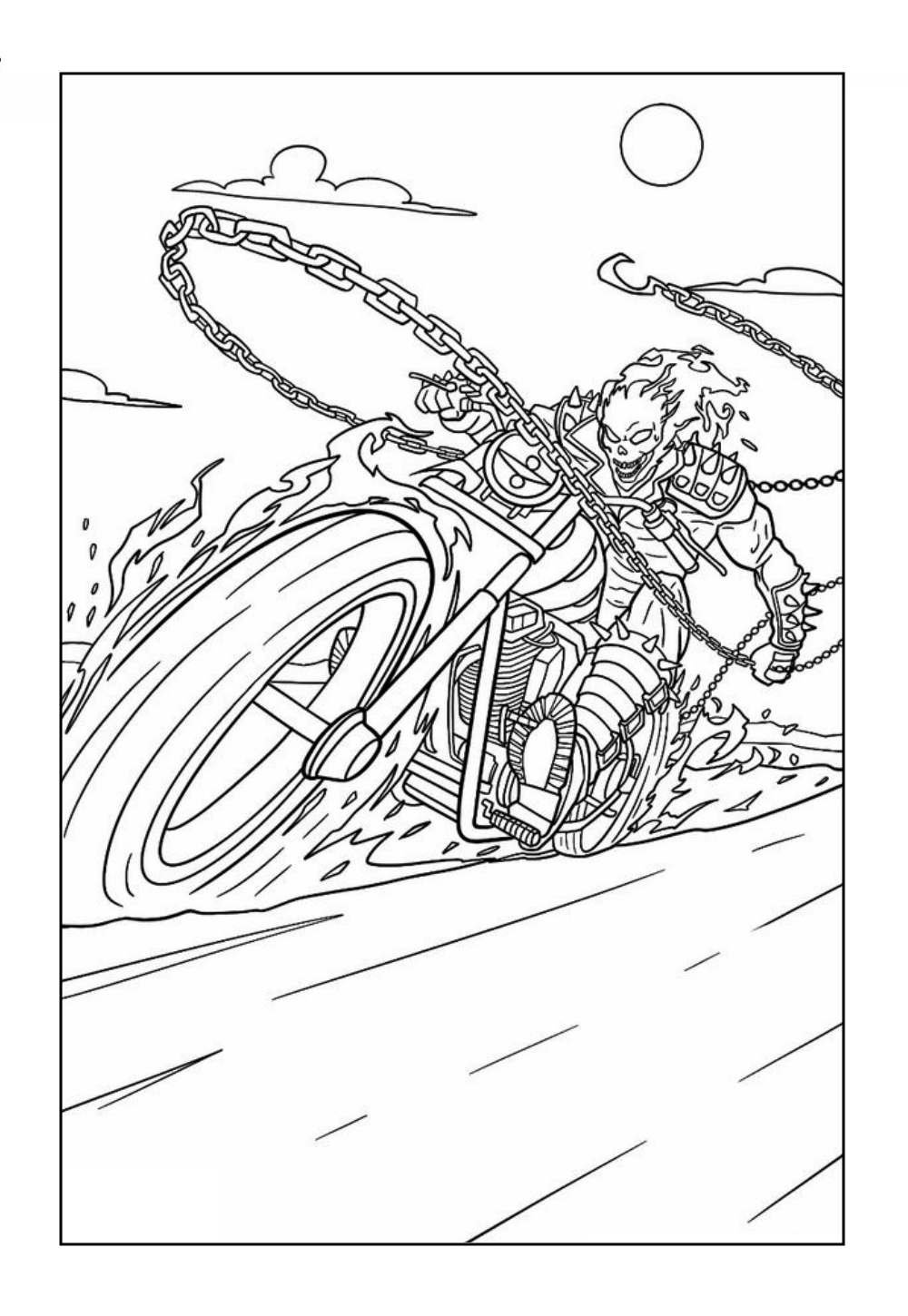 Desenho do Motoqueiro Fantasma