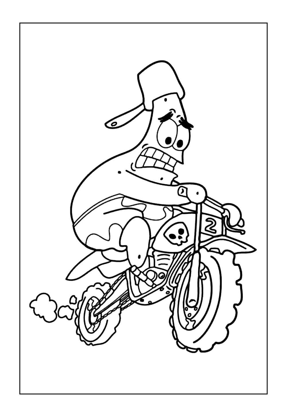 Desenho do Patrick Estrela para pintar