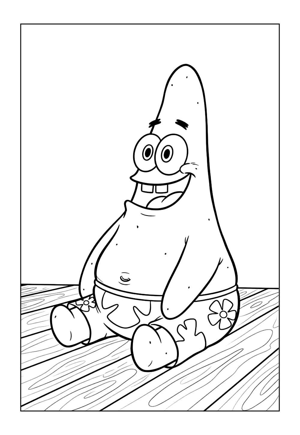 Desenho do Patrick do Bob Esponja para colorir